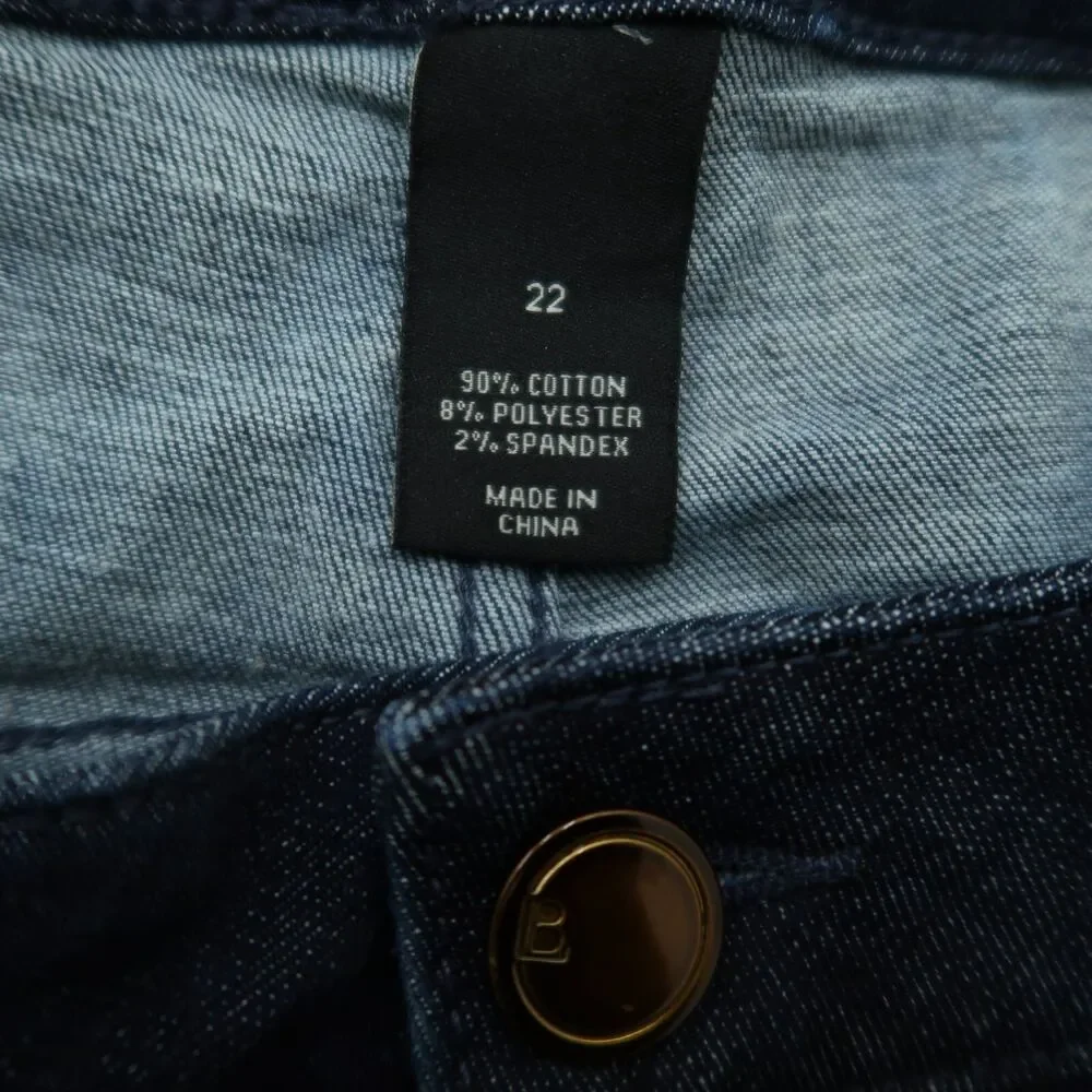 Lane Bryant Jeans Women's 22 Blue Mid-Rise Skinny Denim 29
